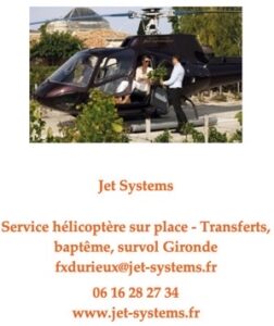 Service hélicoptère mariage Jet systems