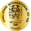 Médaille d'Or au Challenge International du Vin